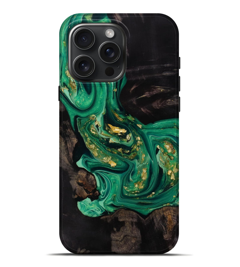 iPhone 16 Pro Max Wood Live Edge Phone Case - Jewell (Metallic, 773061)