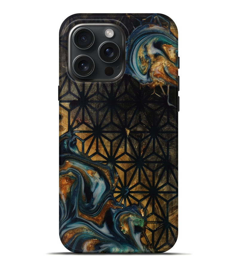 iPhone 16 Pro Max Wood Live Edge Phone Case - Harriet (Metallic, 773062)