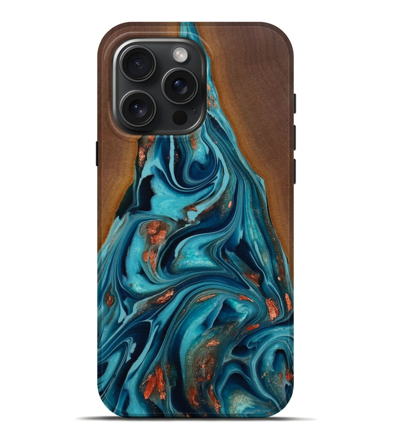iPhone 16 Pro Max Wood Live Edge Phone Case - Angel (Metallic, 773064)