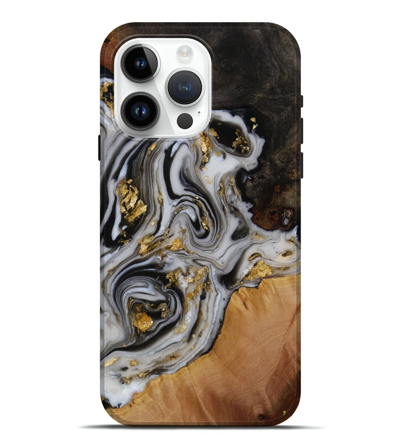 iPhone 15 Pro Max Wood Live Edge Phone Case - Laverne (Metallic, 773065)