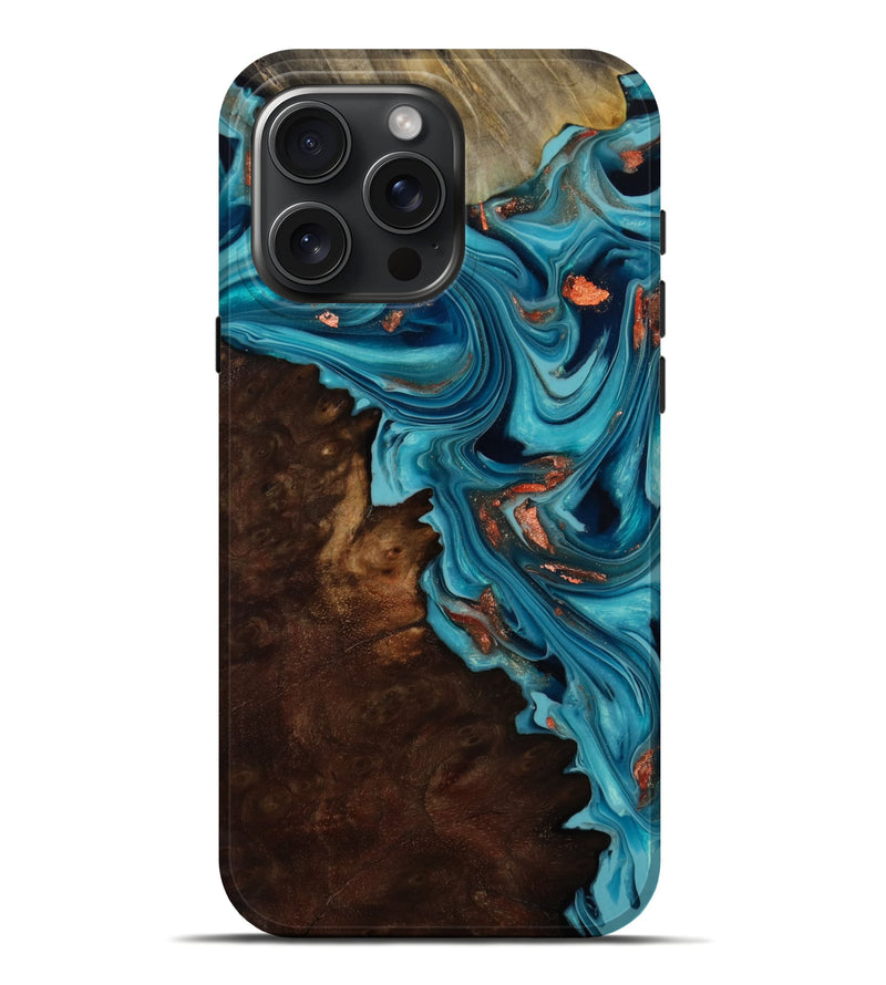 iPhone 16 Pro Max Wood Live Edge Phone Case - Kristopher (Metallic, 773068)