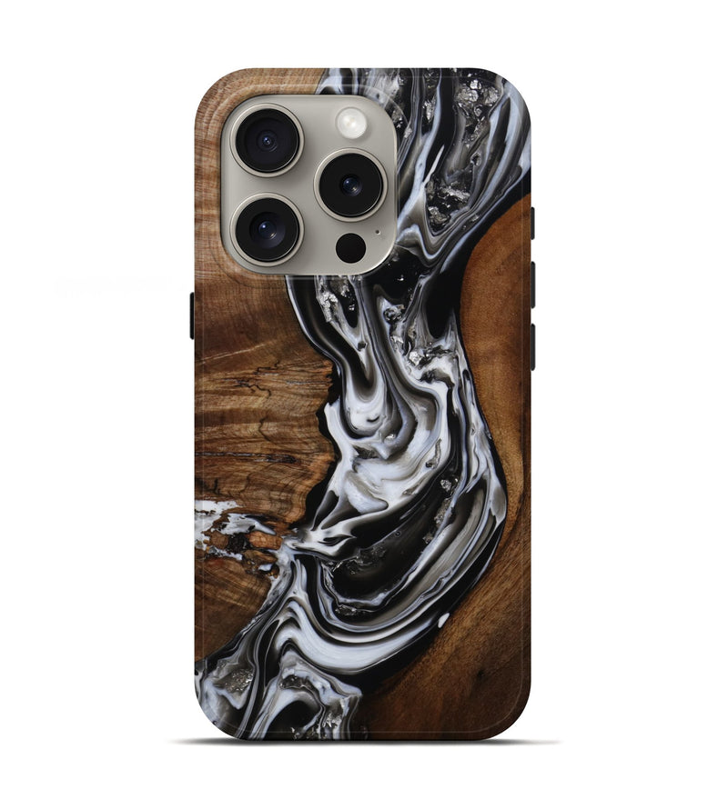 iPhone 16 Pro Wood Live Edge Phone Case - Lance (Metallic, 773069)