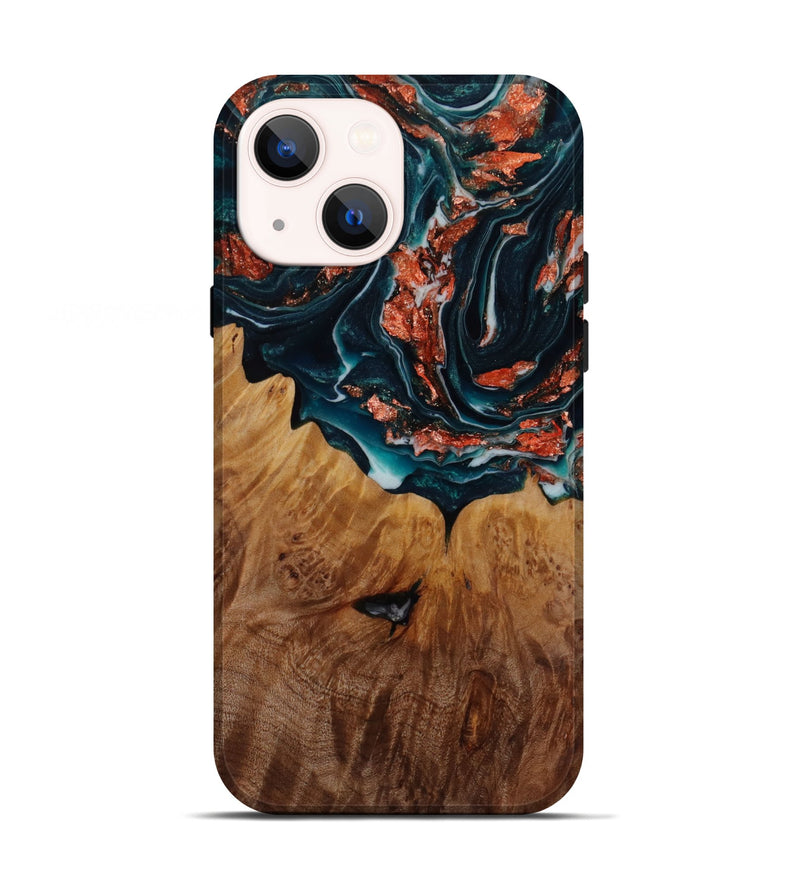 iPhone 13 Wood Live Edge Phone Case - Breanna (Metallic, 773070)