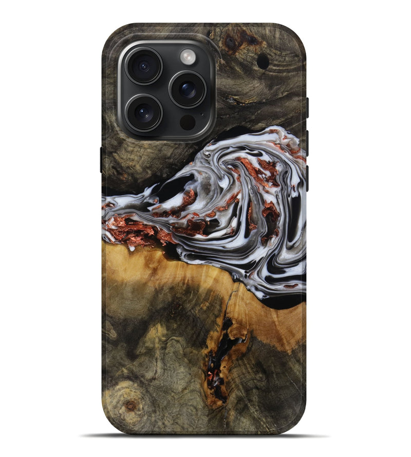 iPhone 16 Pro Max Wood Live Edge Phone Case - Stephen (Metallic, 773071)
