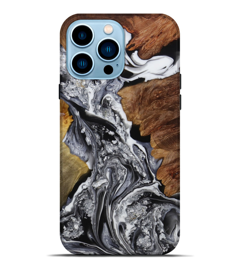 iPhone 14 Pro Max Wood Live Edge Phone Case - Kristopher (Metallic, 773074)