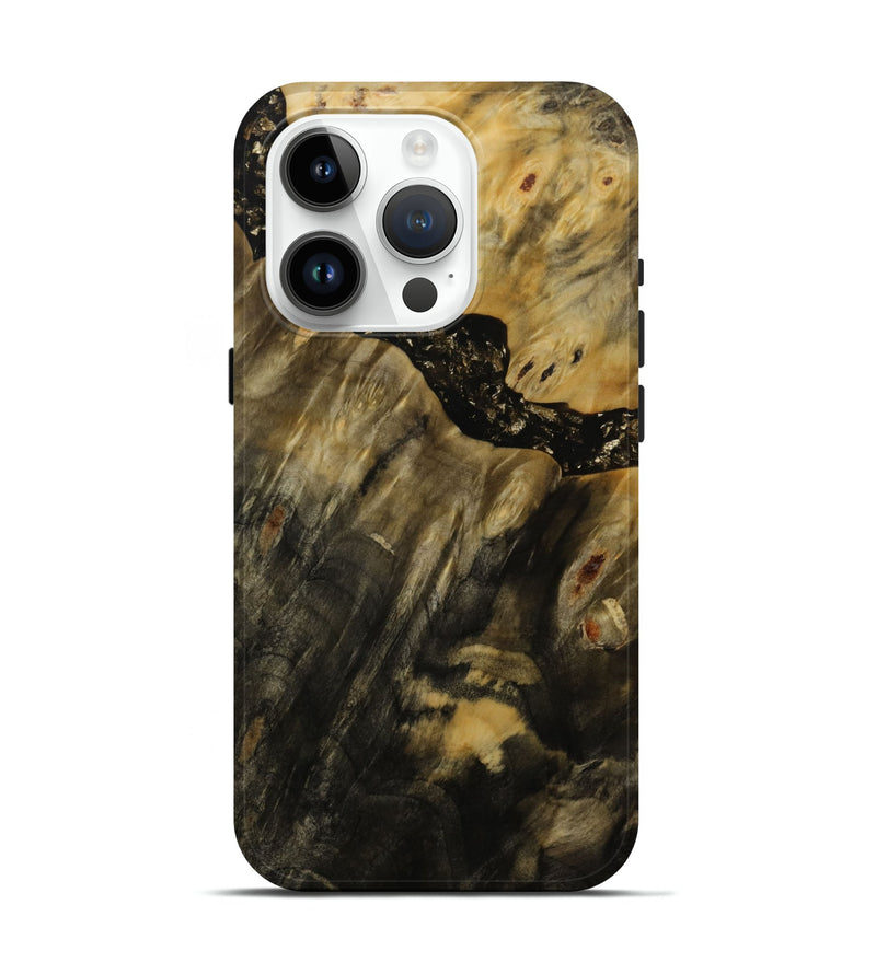 iPhone 15 Pro Wood Live Edge Phone Case - Andrea (Metallic, 773080)