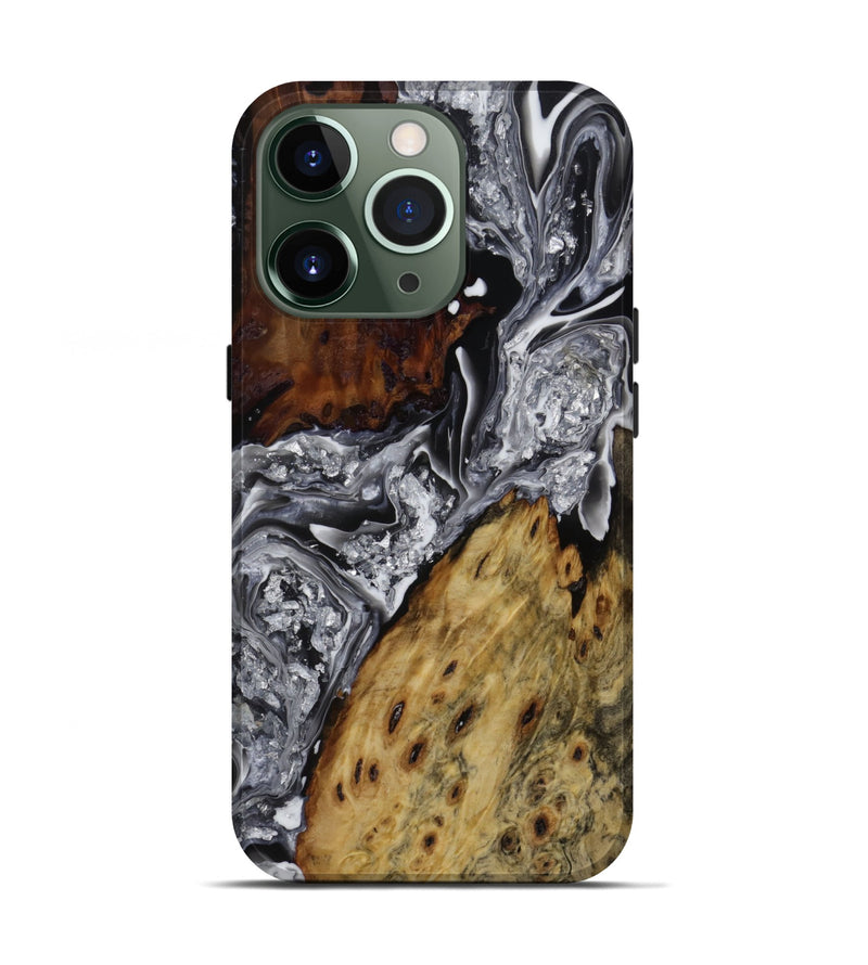 iPhone 13 Pro Wood Live Edge Phone Case - Cristina (Metallic, 773083)