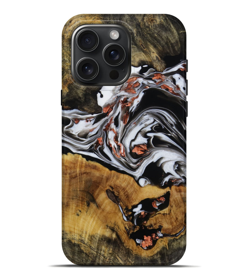 iPhone 16 Pro Max Wood Live Edge Phone Case - Marissa (Metallic, 773087)