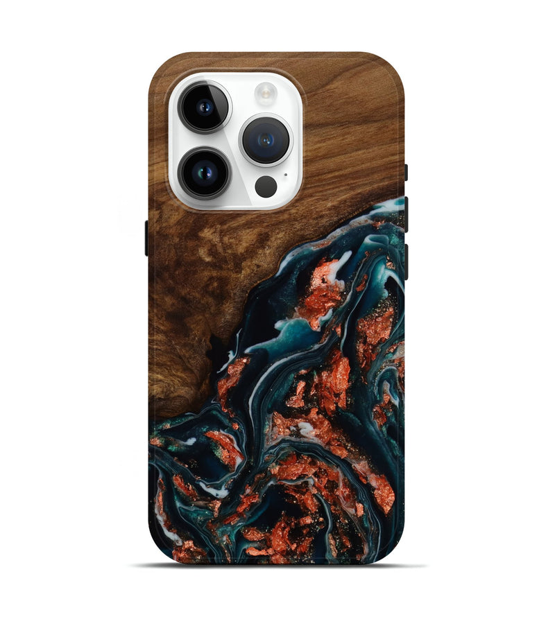 iPhone 15 Pro Wood Live Edge Phone Case - Rudy (Metallic, 773088)