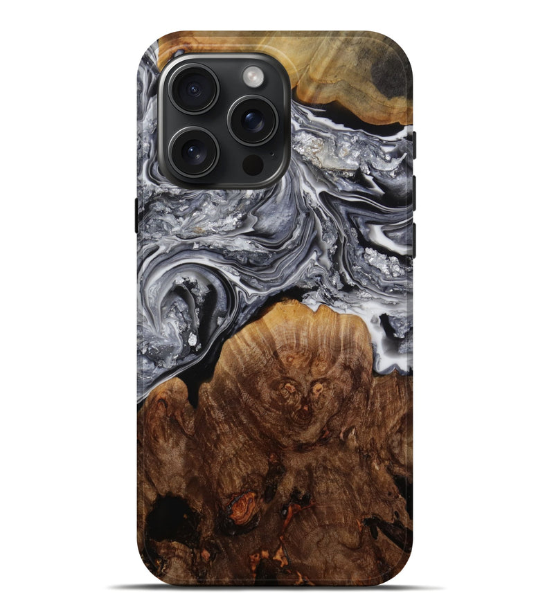iPhone 16 Pro Max Wood Live Edge Phone Case - Ismael (Metallic, 773090)