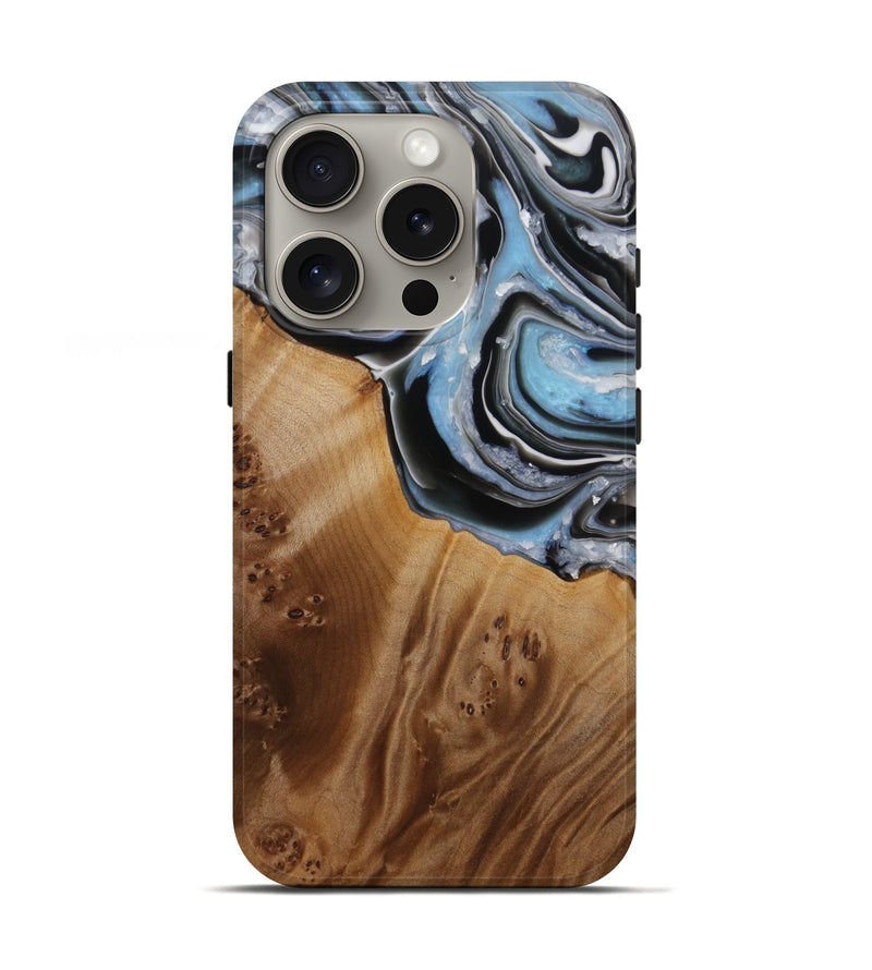 iPhone 16 Pro Wood Live Edge Phone Case - Margaret (Metallic, 773093)