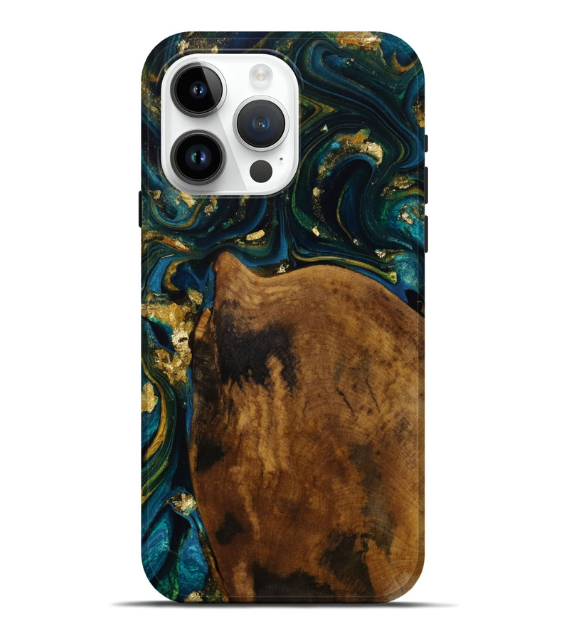 iPhone 15 Pro Max Wood Live Edge Phone Case - Ethel (Metallic, 773095)