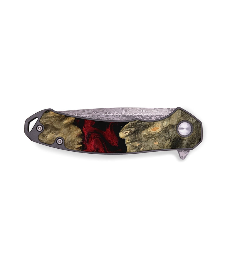 EDC Wood Pocket Knife - Monte (Red, 773333)