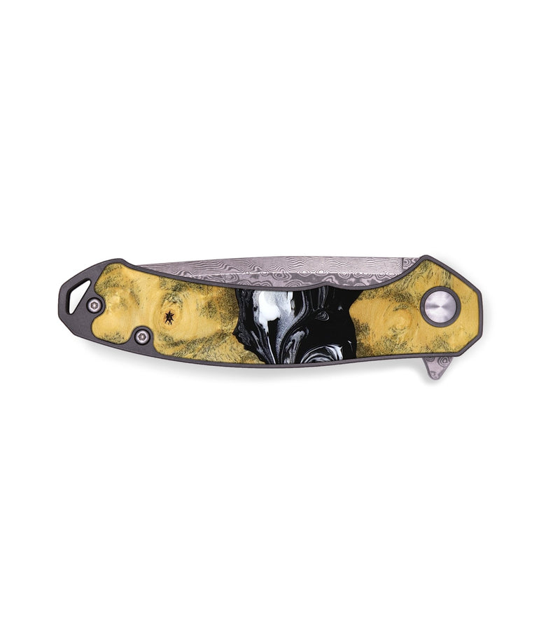 EDC Wood Pocket Knife - Johnna (Black & White, 773645)