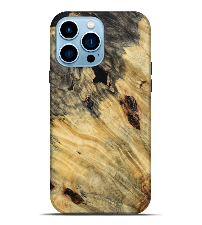iPhone 14 Pro Max Wood Live Edge Phone Case - Kaisen (Wood Burl, 773708)