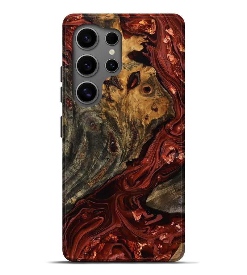 Galaxy S25 Ultra Wood Live Edge Phone Case - Poppy (Red, 773709)