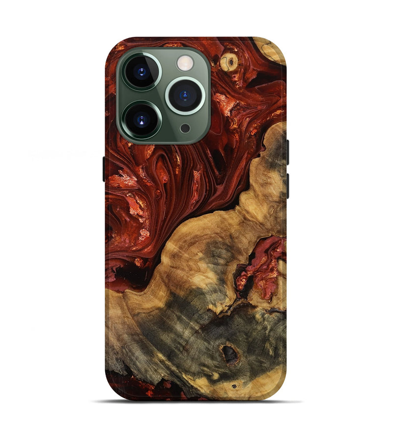 iPhone 13 Pro Wood Live Edge Phone Case - Marlee (Red, 773710)