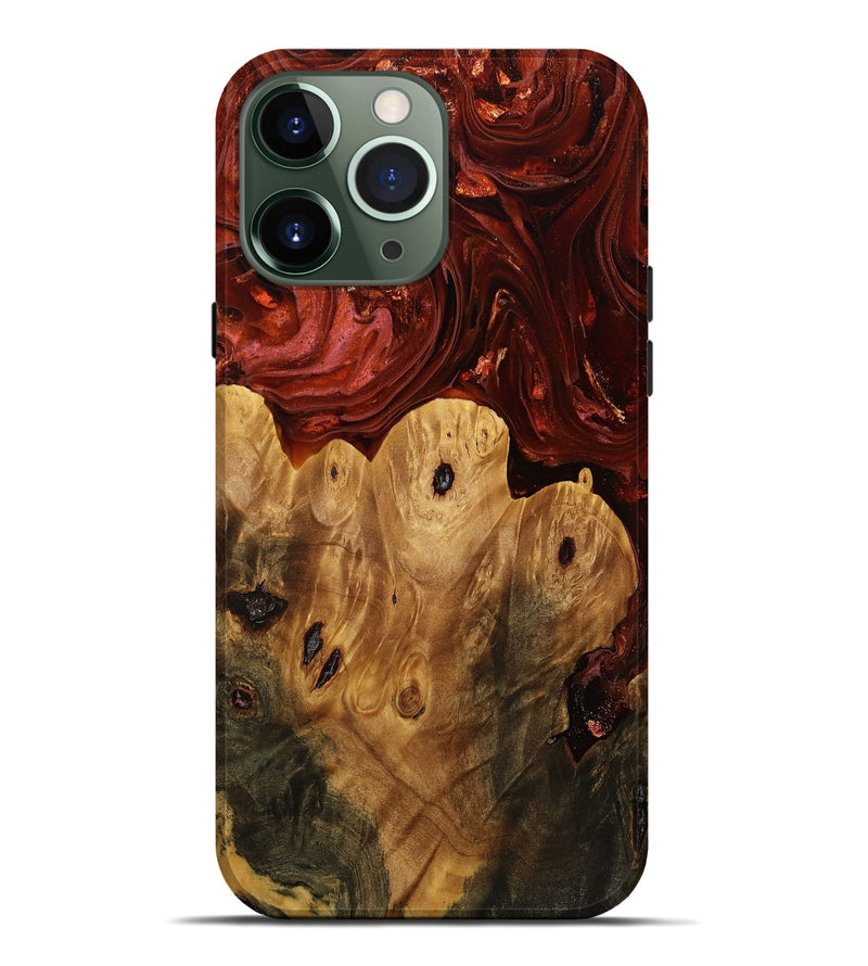 iPhone 13 Pro Max Wood Live Edge Phone Case - Boaz (Red, 773715)