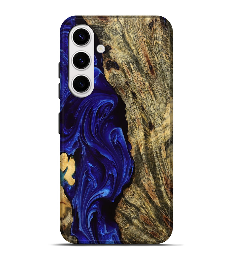Galaxy S25 Plus Wood Live Edge Phone Case - Meadow (Blue, 773946)