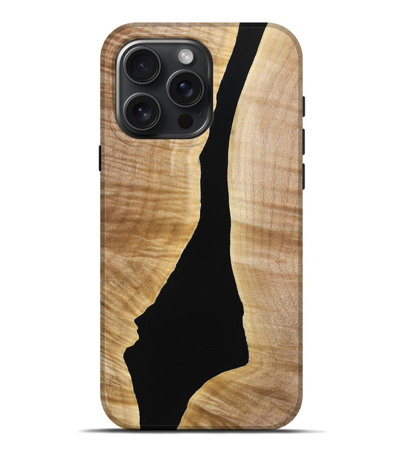 iPhone 16 Pro Max Wood Live Edge Phone Case - Cassius (Wood Burl, 773955)