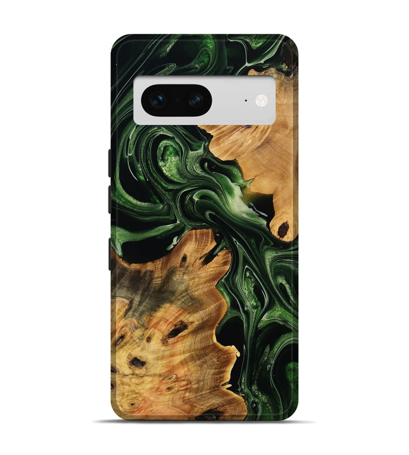 Pixel 7 Wood Live Edge Phone Case - Marquez (Green, 774270)