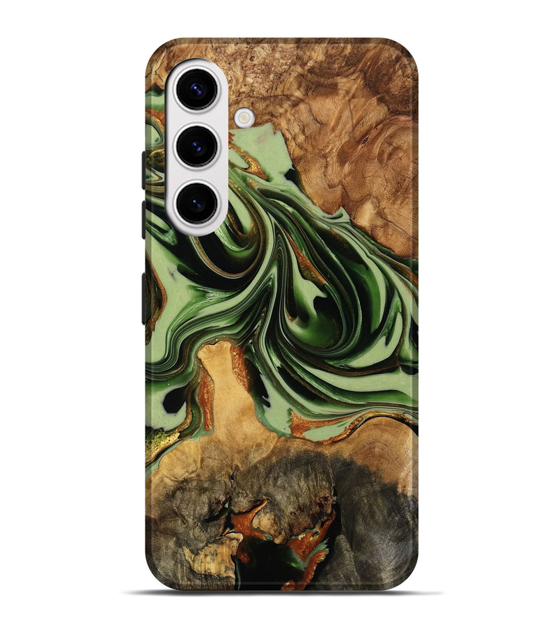 Galaxy S25 Plus Wood Live Edge Phone Case - Luisa (Green, 774276)
