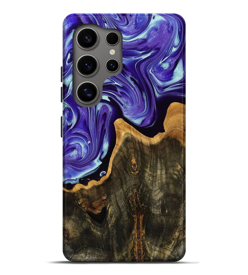 Galaxy S25 Ultra Wood Live Edge Phone Case - Thomas (Purple, 774279)