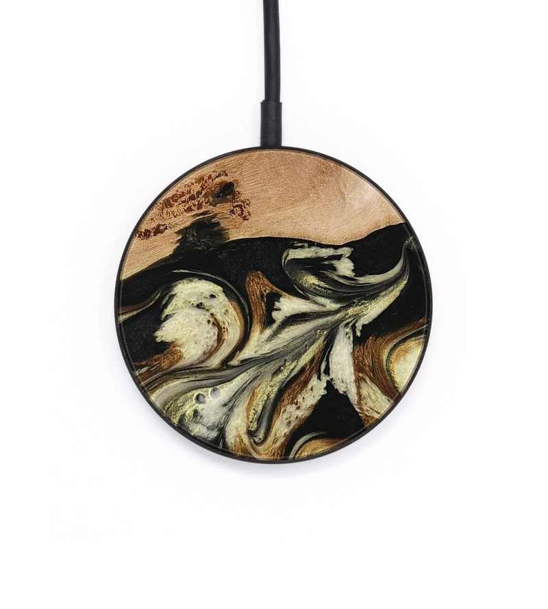 Circle Wood Wireless Charger - Addilyn (Black & White, 774302)