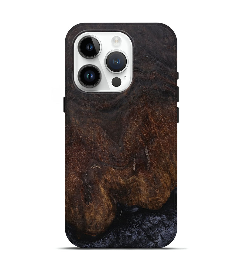 iPhone 15 Pro Wood Live Edge Phone Case - Ruby (Wood Burl, 774584)