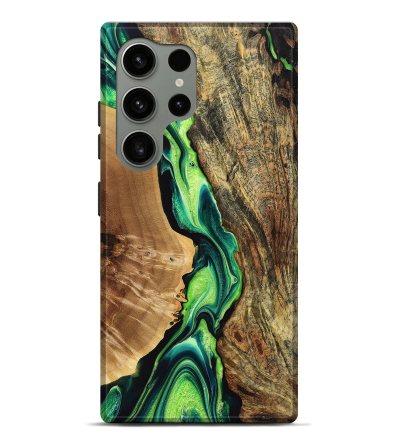 Galaxy S24 Ultra Wood Live Edge Phone Case - Malaki (Green, 774596)