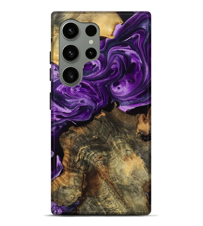 Galaxy S24 Ultra Wood Live Edge Phone Case - Daisy (Purple, 774598)