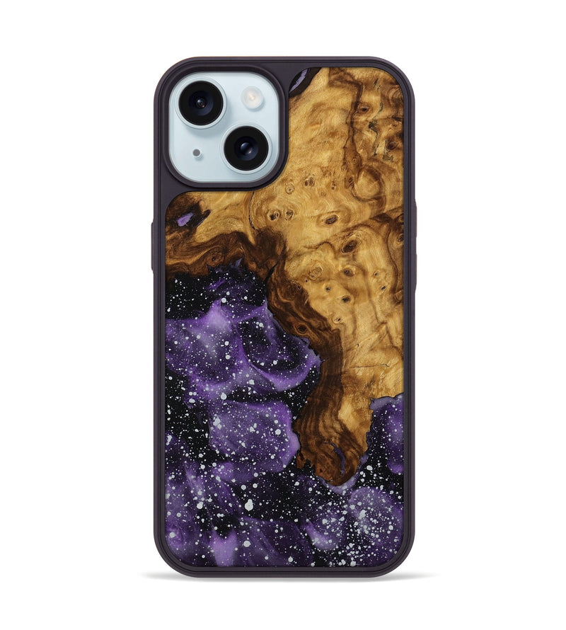 iPhone 15 Wood Phone Case - Violeta (Cosmos, 774817)