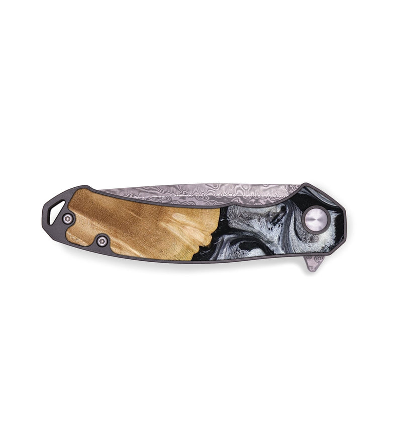 EDC Wood Pocket Knife - Antone (Black & White, 774925)
