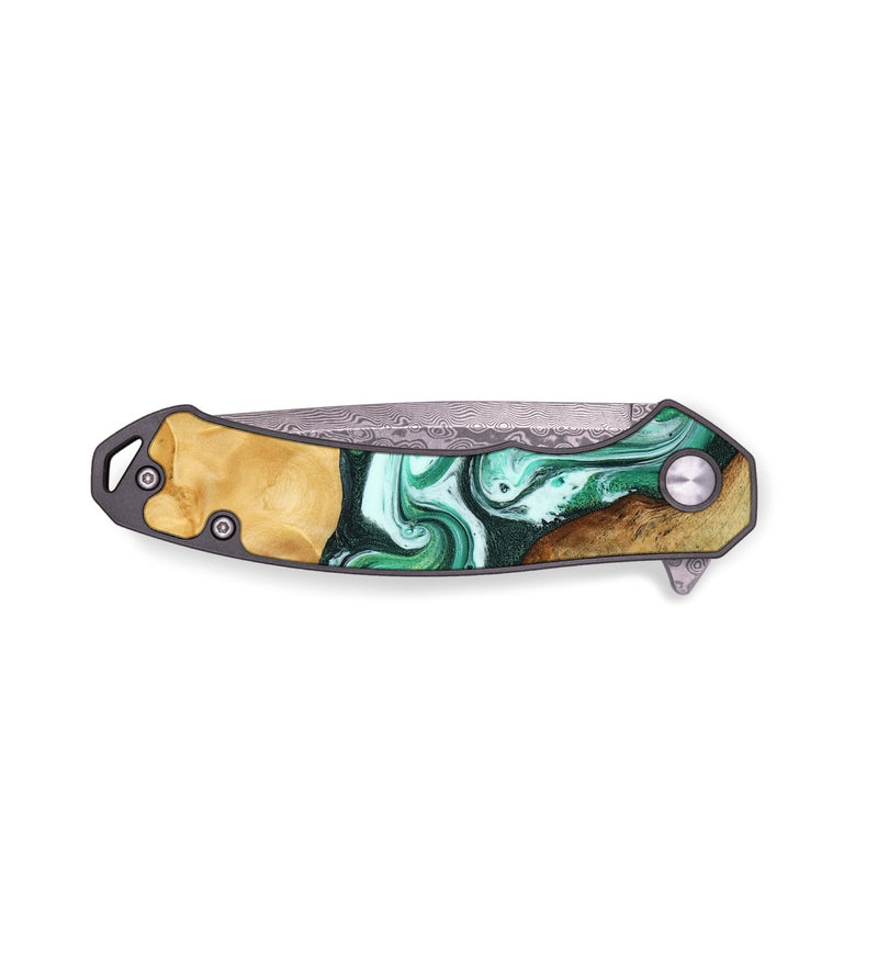EDC Wood Pocket Knife - Finn (Green, 774954)