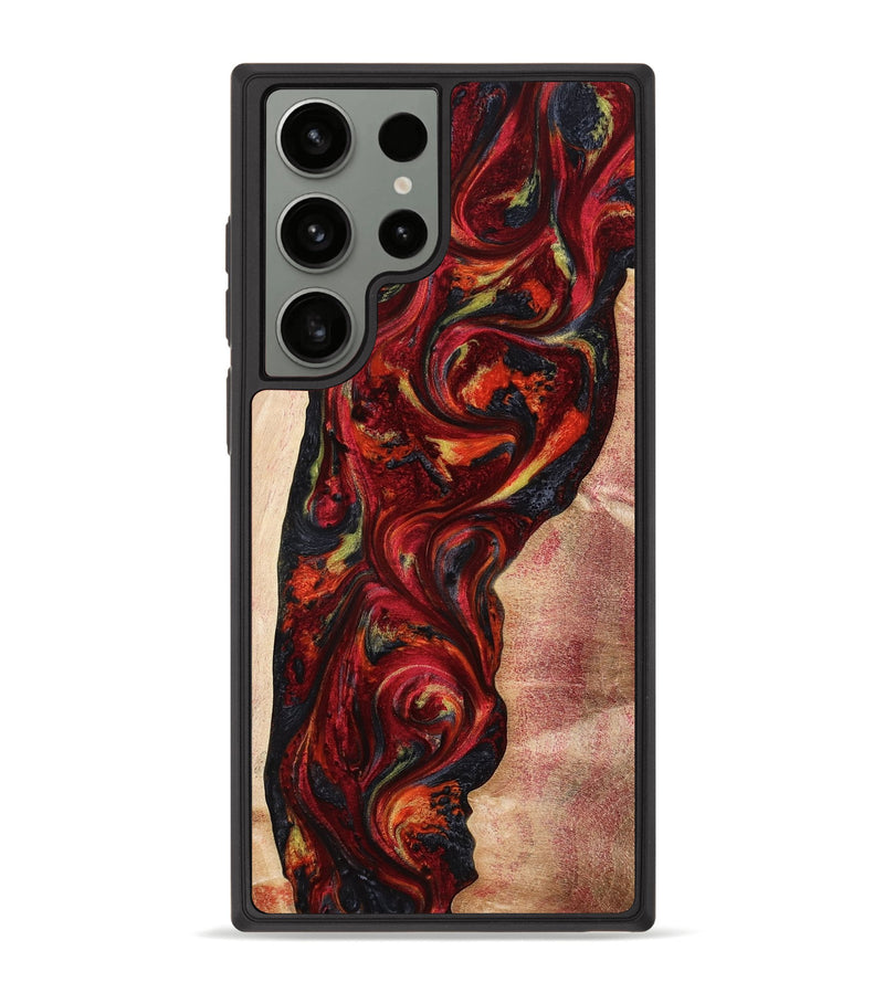 Galaxy S23 Ultra Wood Phone Case - Mary (Red, 774975)