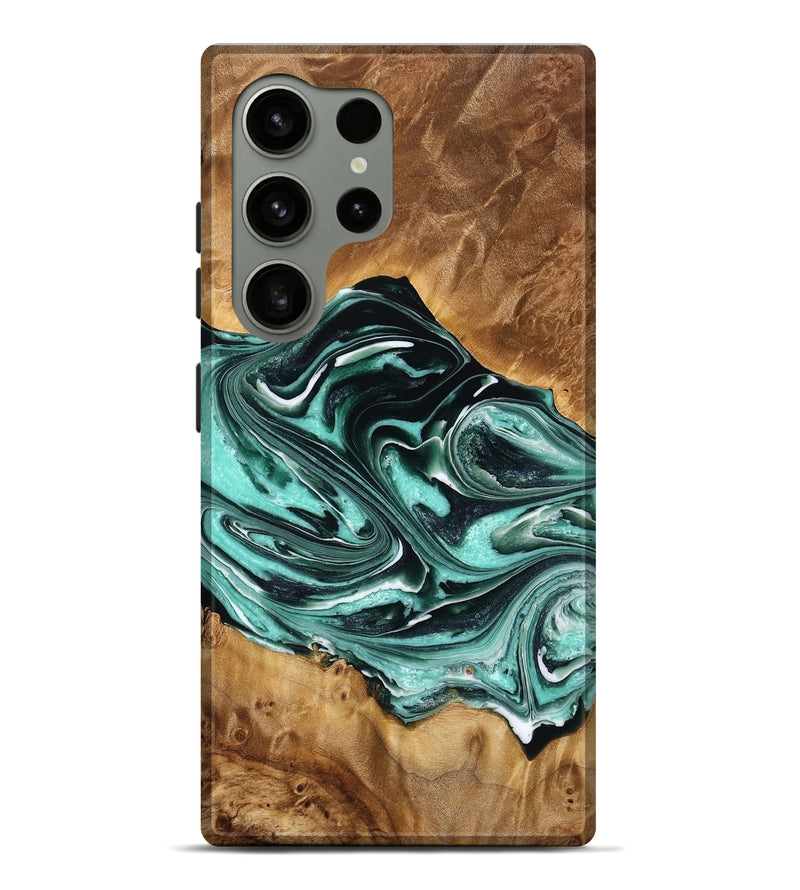 Galaxy S24 Ultra Wood Live Edge Phone Case - Kiaan (Green, 775039)