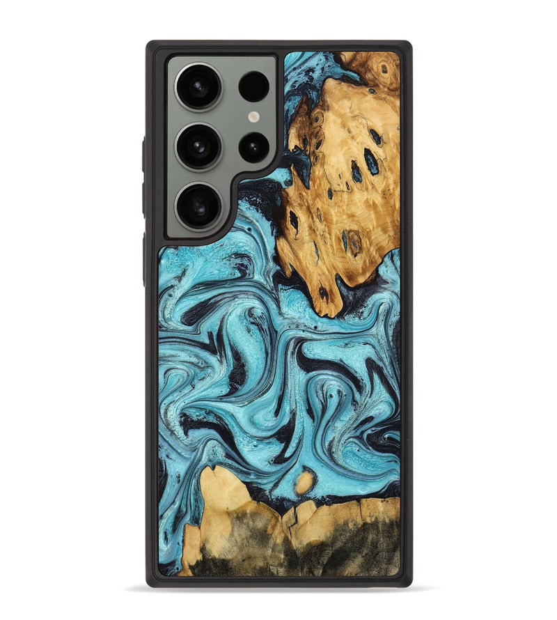 Galaxy S23 Ultra Wood Phone Case - Elna (Blue, 775103)