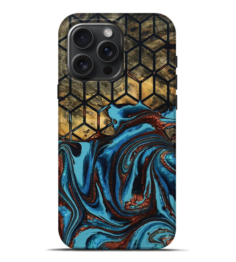 iPhone 16 Pro Max Wood Live Edge Phone Case - Janessa (Pattern, 775201)