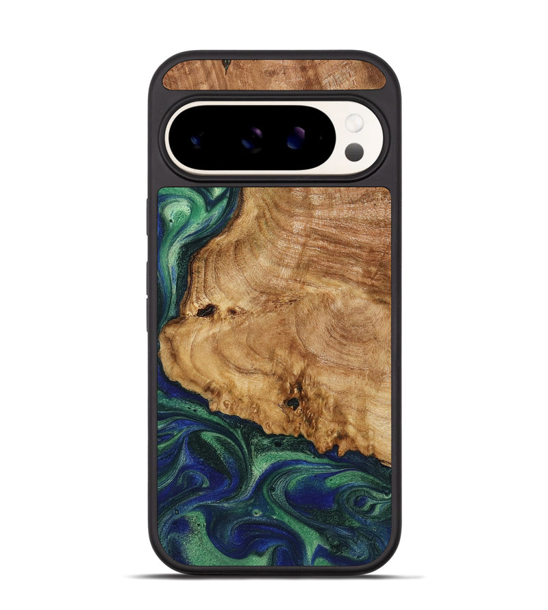 Pixel 9 Wood Phone Case - Barb (Green, 775382)