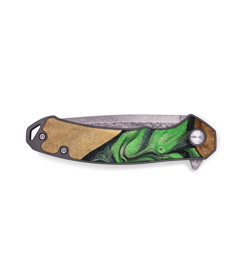 EDC Wood Pocket Knife - Celeste (Green, 775384)