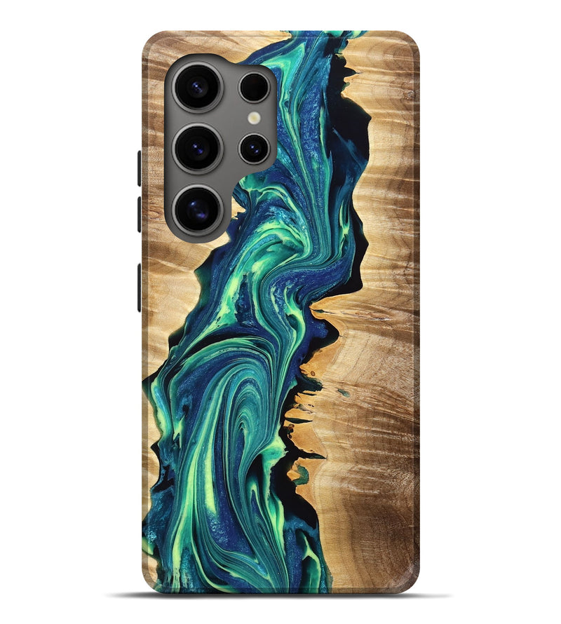 Galaxy S25 Ultra Wood Live Edge Phone Case - Catrina (Green, 775424)