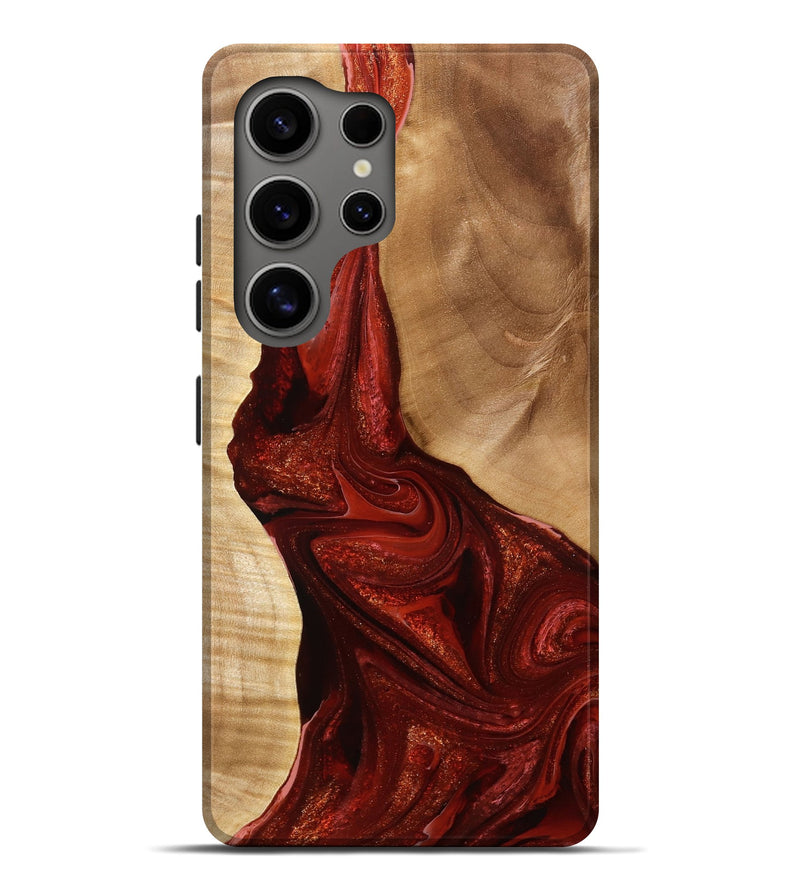 Galaxy S25 Ultra Wood Live Edge Phone Case - Marquez (Red, 775429)