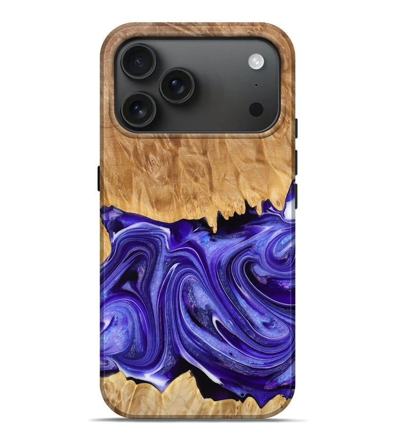 iPhone 17 Pro Max Wood Live Edge Phone Case - Briar (Purple, 775430)