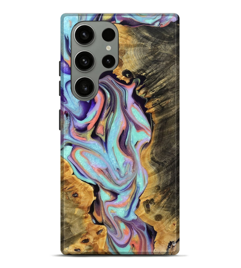 Galaxy S23 Ultra Wood Live Edge Phone Case - Dionne (Purple, 775622)