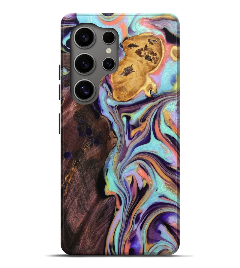 Galaxy S25 Ultra Wood Live Edge Phone Case - Jamar (Purple, 775625)