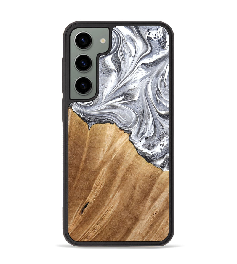 Galaxy S23 Plus Wood Phone Case - Stone (Black & White, 775655)