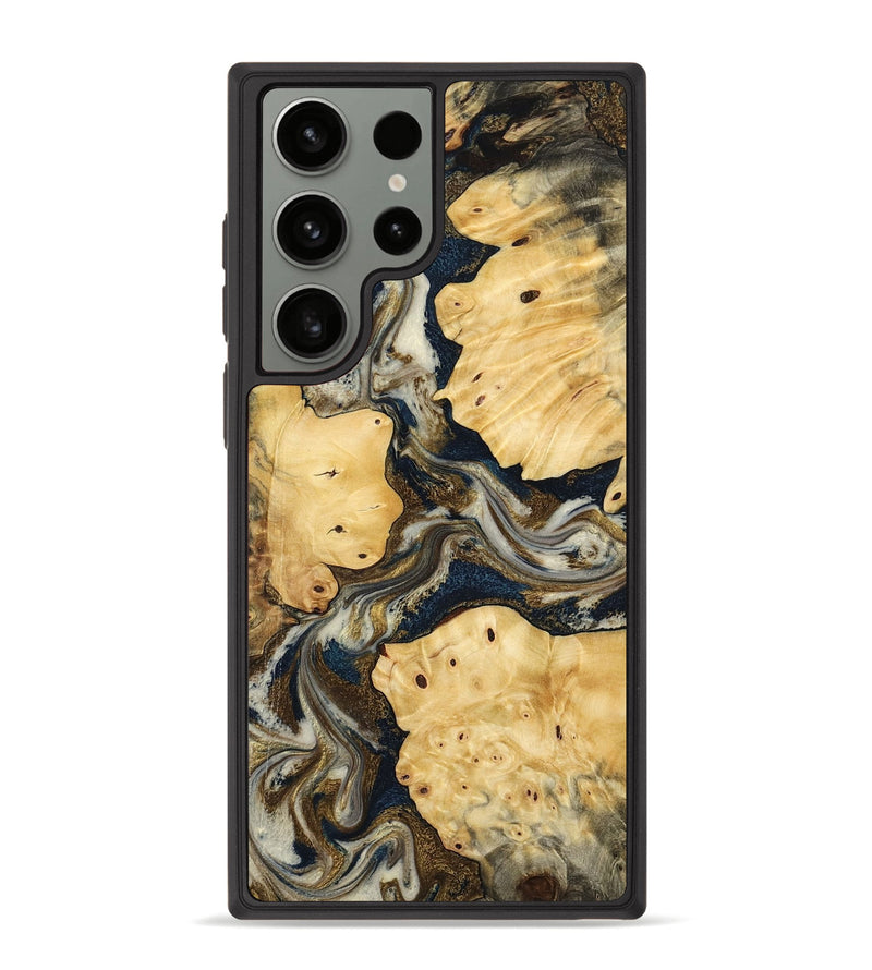 Galaxy S23 Ultra Wood Phone Case - Stewart (Teal & Gold, 775867)