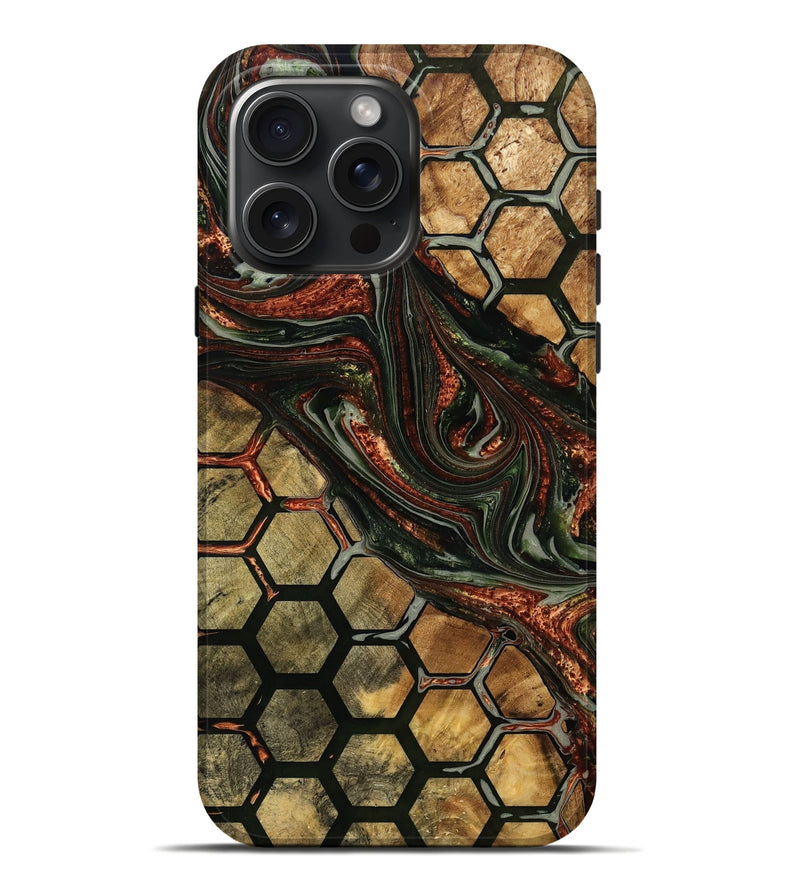 iPhone 16 Pro Max Wood Live Edge Phone Case - Mintie (Pattern, 775955)