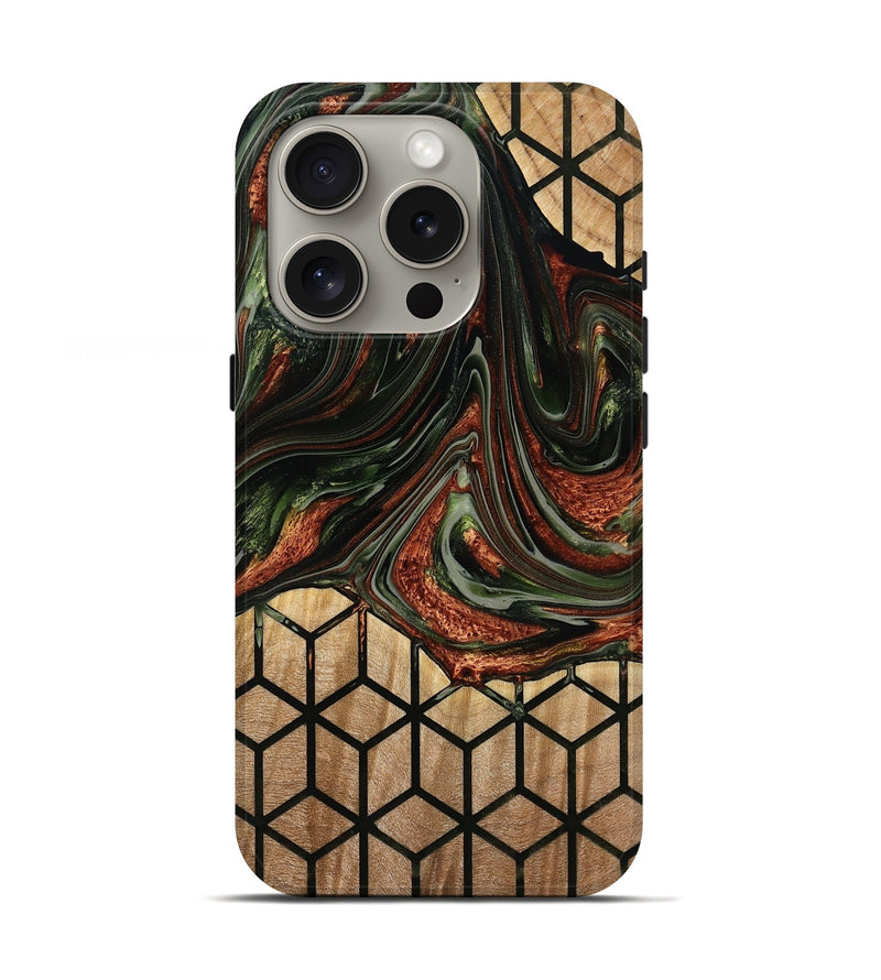 iPhone 16 Pro Wood Live Edge Phone Case - Kitty (Pattern, 775957)