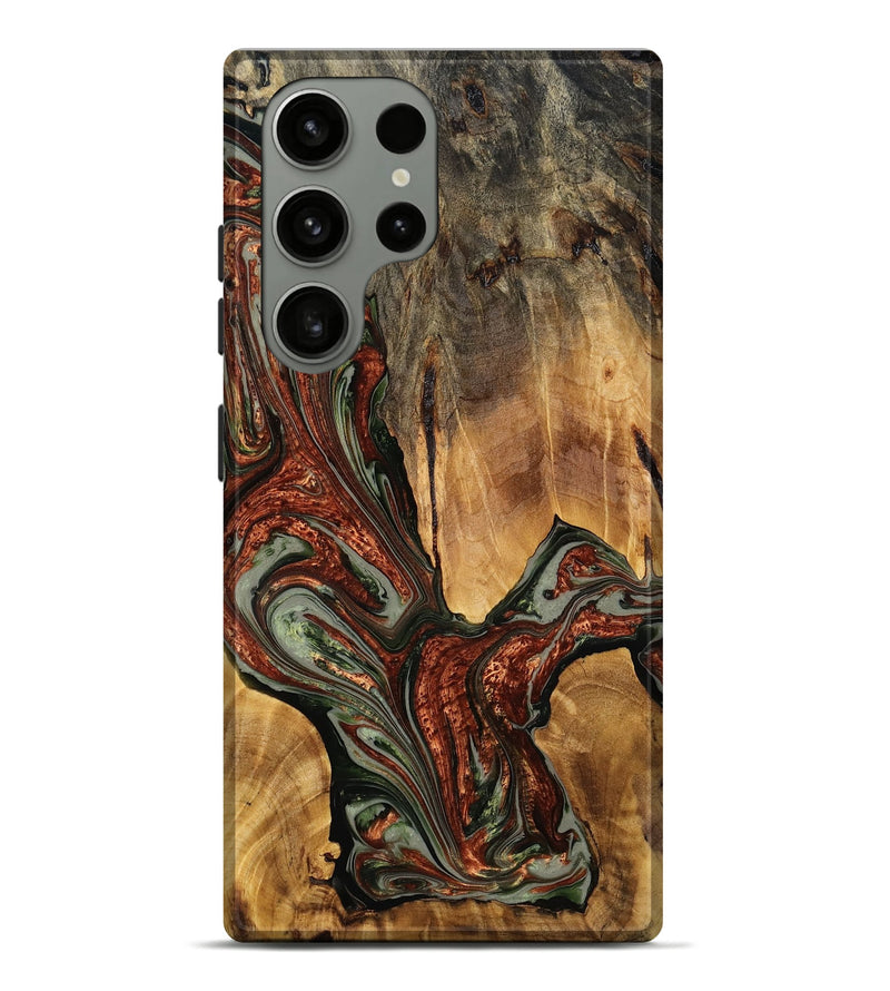Galaxy S23 Ultra Wood Live Edge Phone Case - Chaim (Green, 775969)